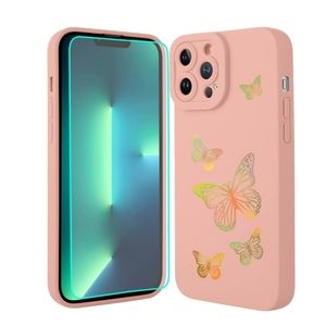 NEW Cute Pink iPhone 13 Pro Max Case with Gold Butterflies